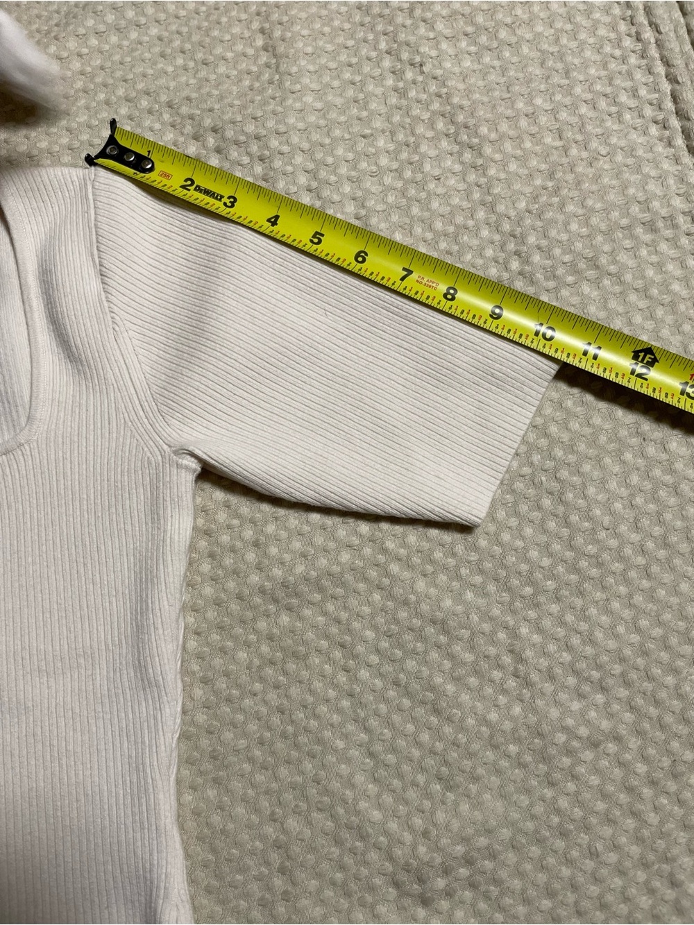 Good American Ivory Ribbed Knit Top - Picture 5 of 7